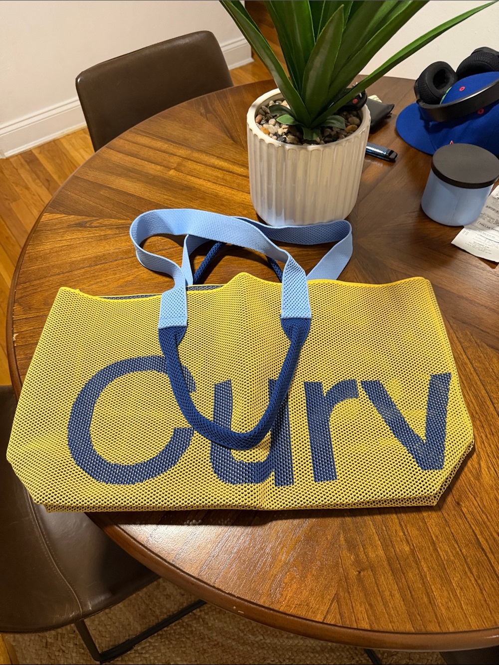 Curves by Sean brown Tote (Maize)